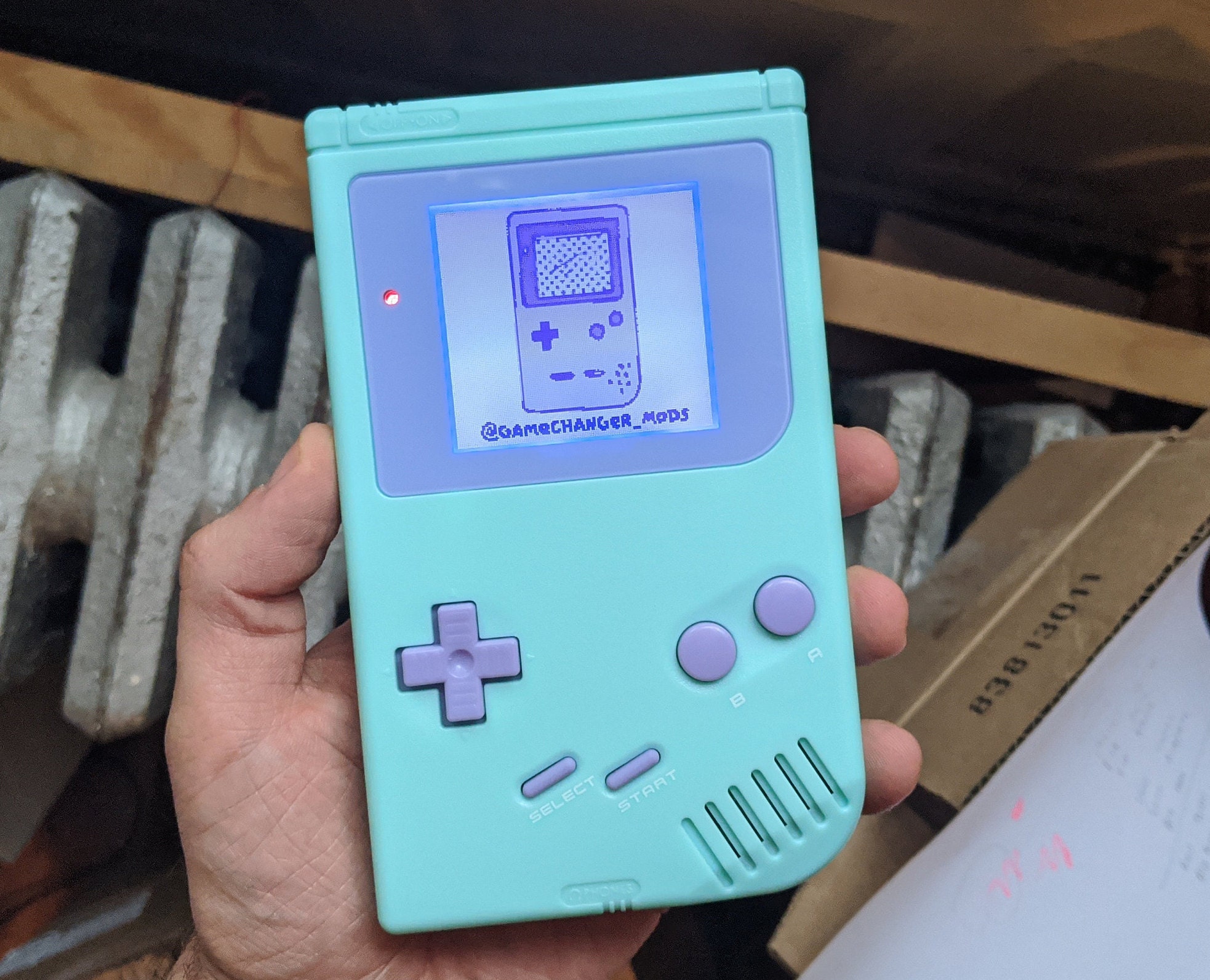 Custom Backlit Gameboy DMG, Modded Bivert Nintendo Game Boy
