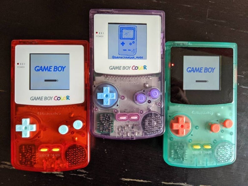 Custom BACKLIT Gameboy Color modded YOUR DESIGN with new Etsy