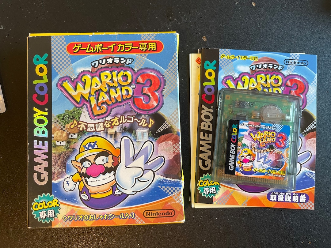 Wario Land 3 Complete in Box for Nintendo Game Boy Color Japanese Etsy