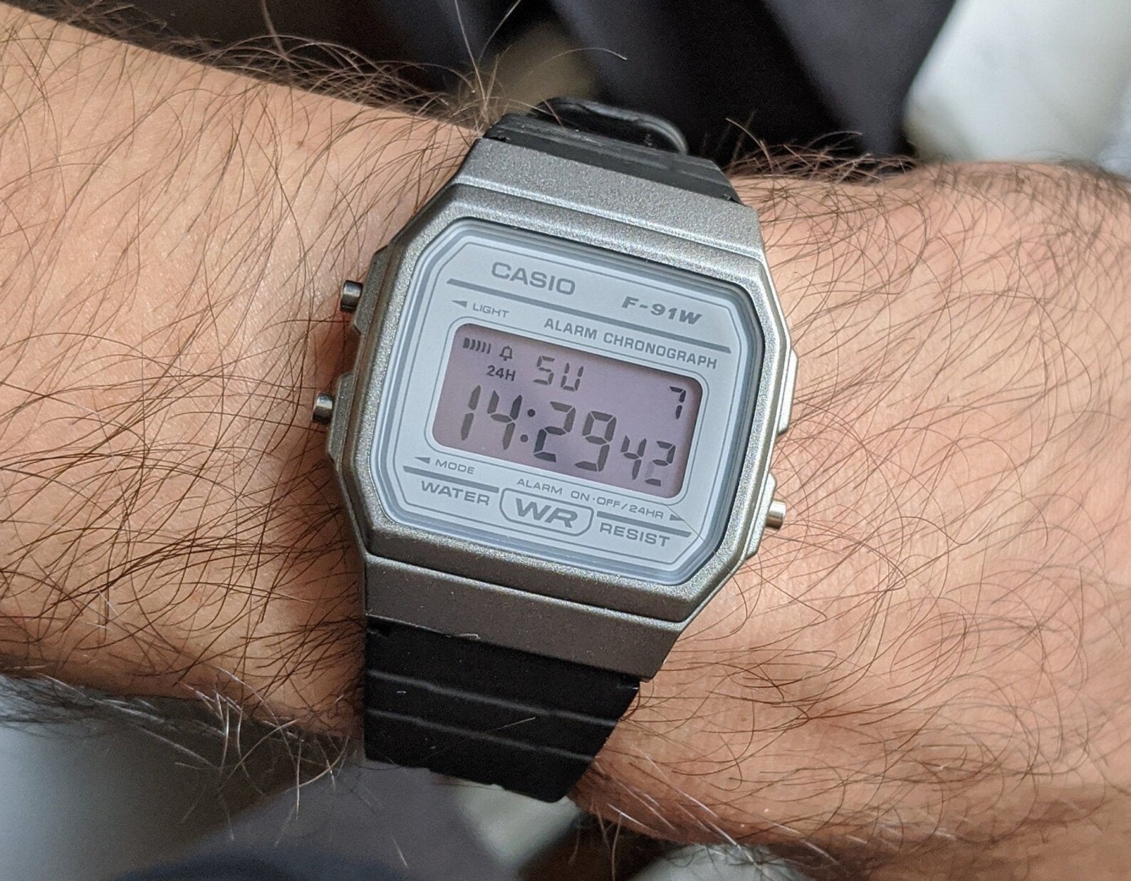 Custom Casio F91-W modded Digital Watch. Tinted LCD with | Etsy