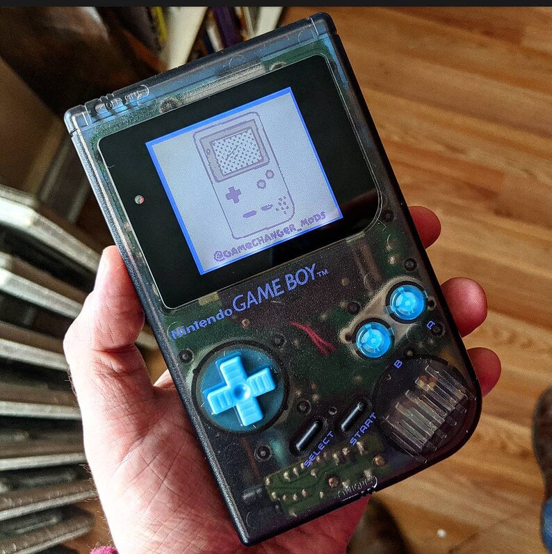 Custom backlit Gameboy DMG modded bivert Nintendo game boy Etsy