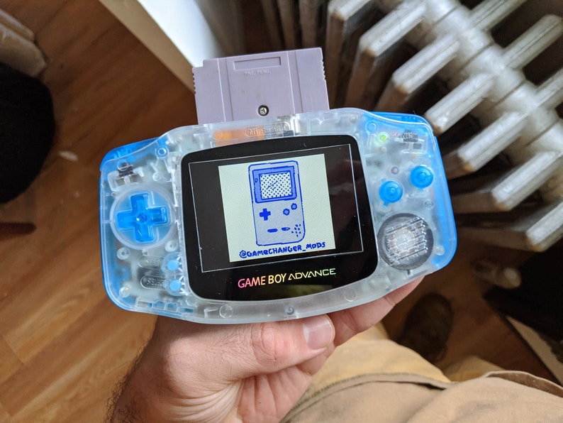 Custom Modded Gameboy Advance IPS backlight with new buttons shell