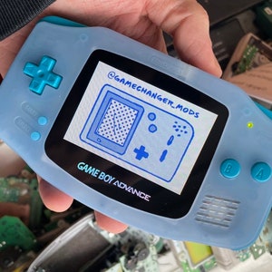 Custom IPS V3 Modded Gameboy Advance backlight with new buttons, shell, glass screen lens. Free Game!