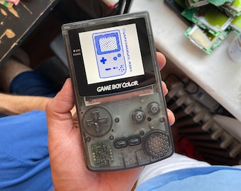 Custom Q5 IPS LED logo xl BACKLIT FunnyPlaying Nintendo Gameboy Color and free game! with new housing, speaker, buttons, screen lens. Cool!