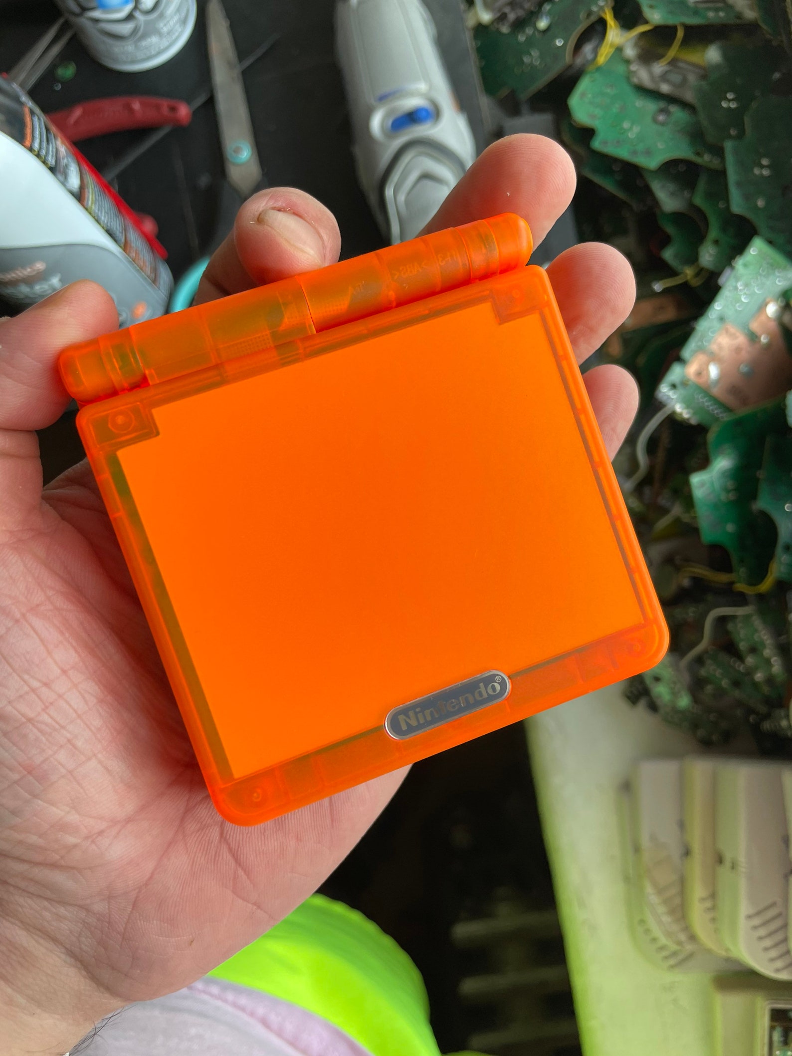 Custom GBASP IPS Modded Gameboy Advance SP - Backlit Screen With New ...