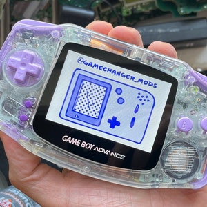 Custom IPS Modded Gameboy Advance backlight with new buttons, shell, glass screen lens. Free Game!