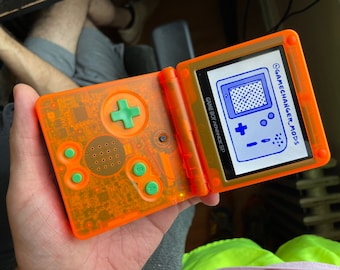 Gameboy Advance SP personalizado com GBASP IPS modificado - tela retroiluminada com nova bateria, botões, estrutura, lente de vidro, bateria, jogo grátis!