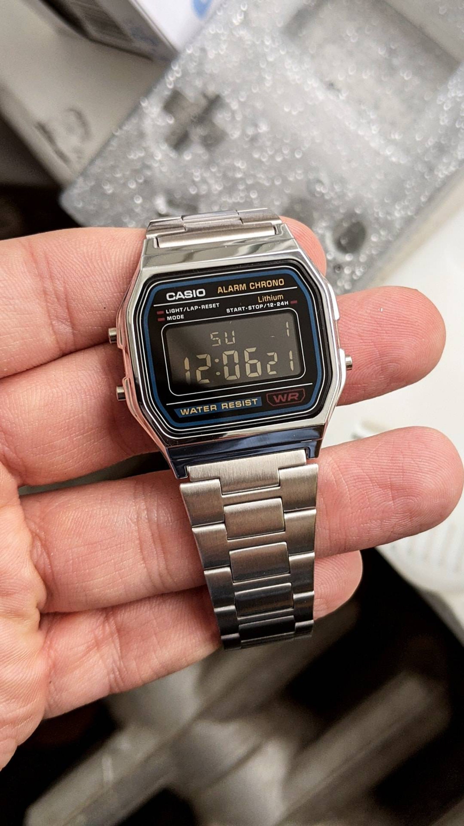 Custom Casio F91-W modded Digital Watch. Negative LCD with | Etsy