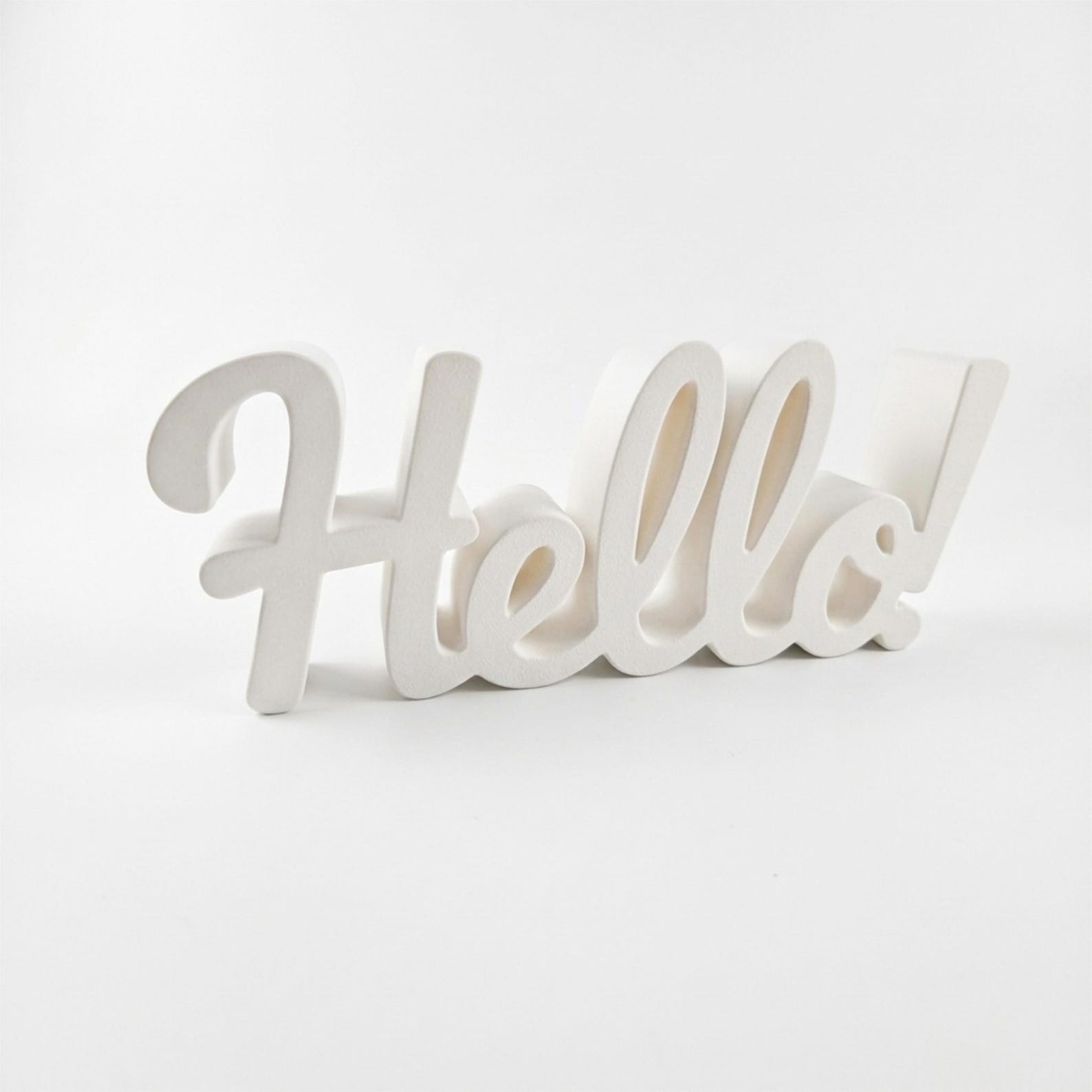 Freestanding Cursive Hello Sign, Farmhouse New Home Decor, PLA Plastic ...