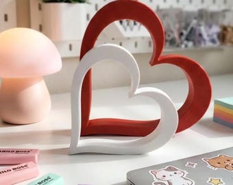 Conjunto de estatuas de corazón macizo: decoración danesa en tonos pastel