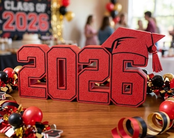 Class of 2026 Sign, 2026 Graduation Centerpiece, Tabletop Grad Party Decor, Senior 2026 Tiered Tray Decoration, Made in USA