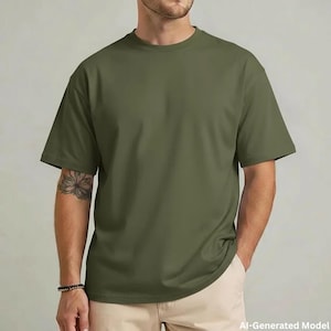 Unisex enfärgad T-shirt | Enkel T-shirt i flera färger | Vardaglig baströja