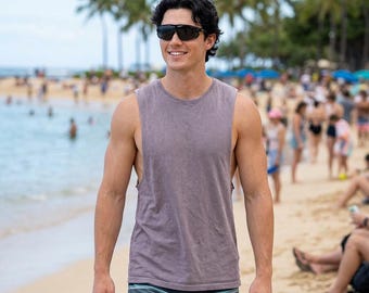 Schlichtes Stonewash Tanktop | Minimalistisches Sommer Layering Tanktop