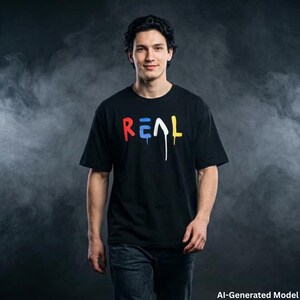 Real Drip Paint Schrift Oversized T-Shirt | Buntes Streetwear T-Shirt
