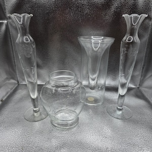 Princess House Heritage Crystal Floral Vases Set Of 4 Vases