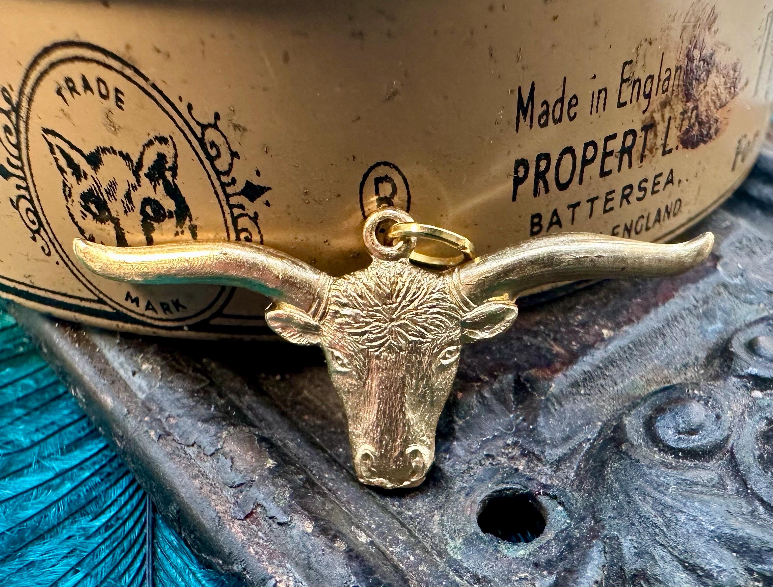 Vintage Brass Longhorn - Etsy