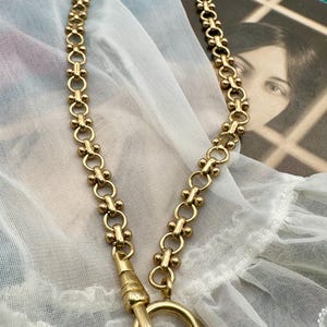 Viktorianischen Stil Messing Charme Halter Halskette Federring Swivel Clip Hund Fob Taschenuhr Kette Machen Sie Ihre eigenen Add Charms Custom Gold Fancy