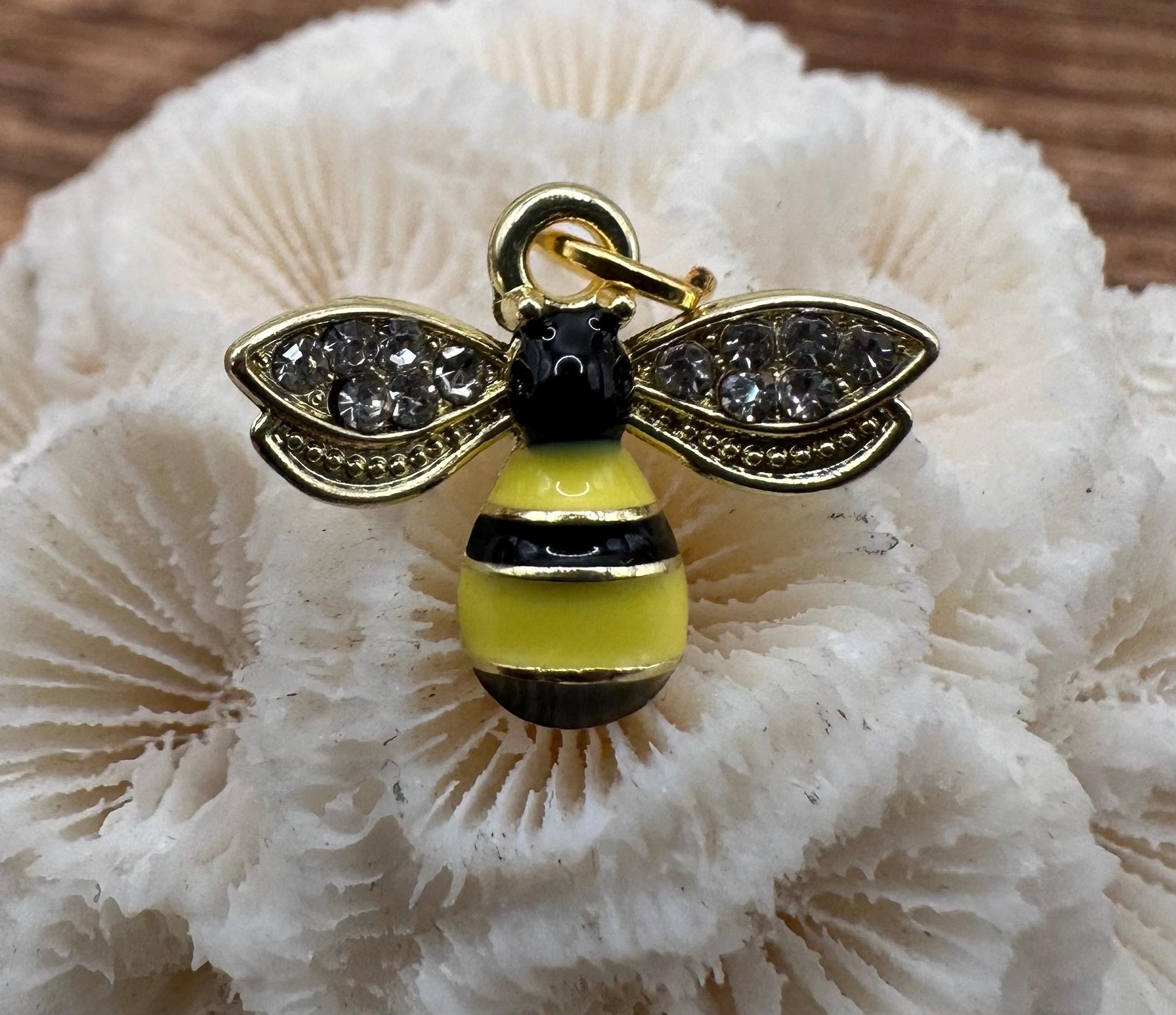 SUNNYCLUE 80 Ciondoli A Forma Di Ape In Lega Smaltata – Oro, 2 Colori, 10x10,5x2mm, Foro 1,4mm, Per Creazione Gioielli Fai Da Te, Collane, Bracciali, Orecchini - 6
