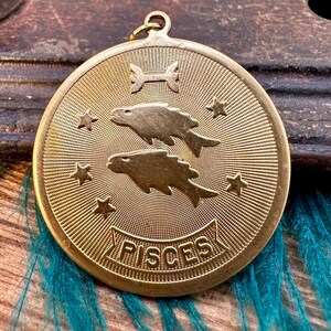 Pisces Gold Keychain Zodiac Pisces Keychain Stainless Steel Gold Silver