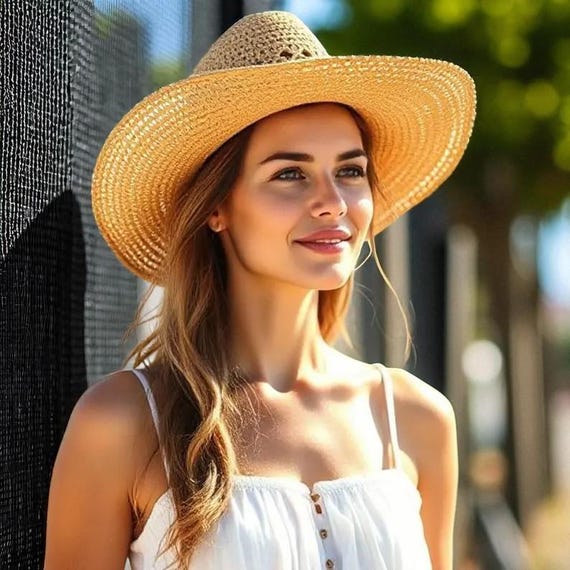 CROCHET Hat Pattern, Easy Cowboy Hat Pattern PDF, Summer Beach Hat, Fedora Baby to Adult Hats Gifts, Crochet Pattern & VIDEO, Gift For her