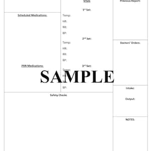 Shift report sheet