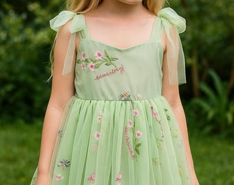 Pink Tulle Flower Girl Dress for Toddler | Baby Girl Birthday Party Dress | Pink Princess Dress | Toddler Fairy Dress for Weddings