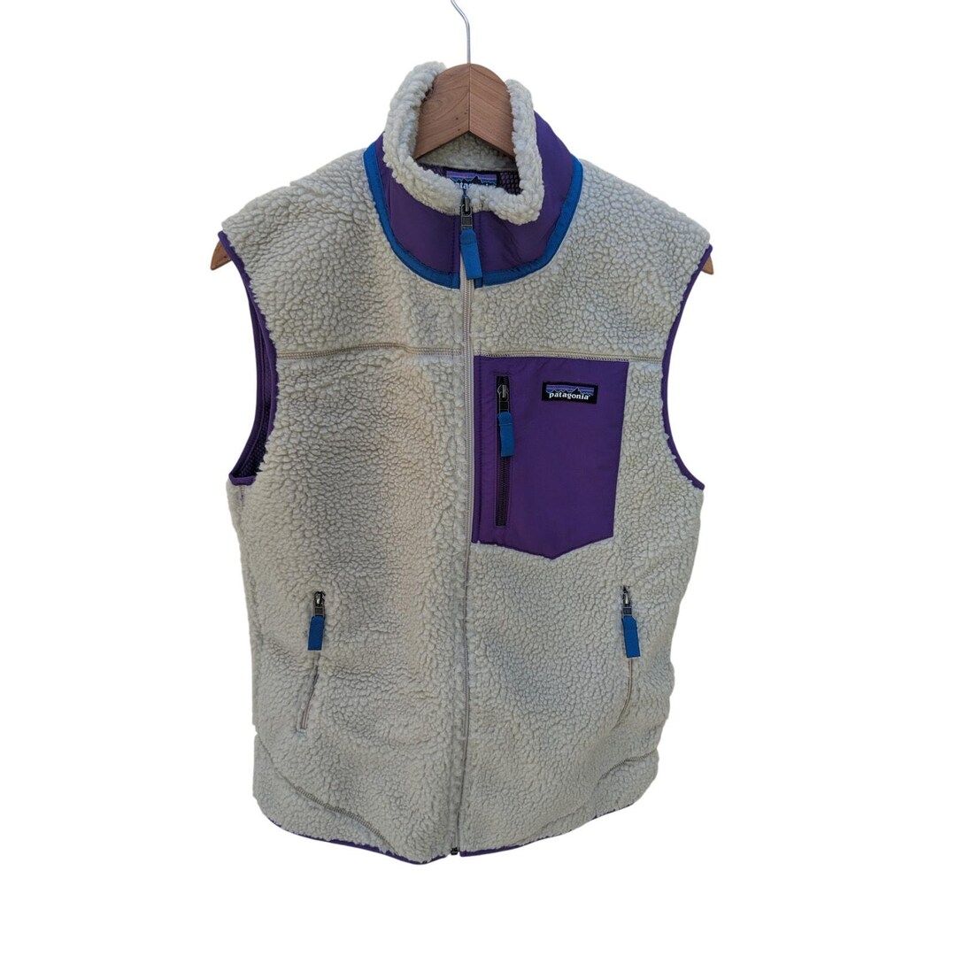 パタゴニア メンズ レトロパイルフリースベスト（Mサイズ、ホワイト