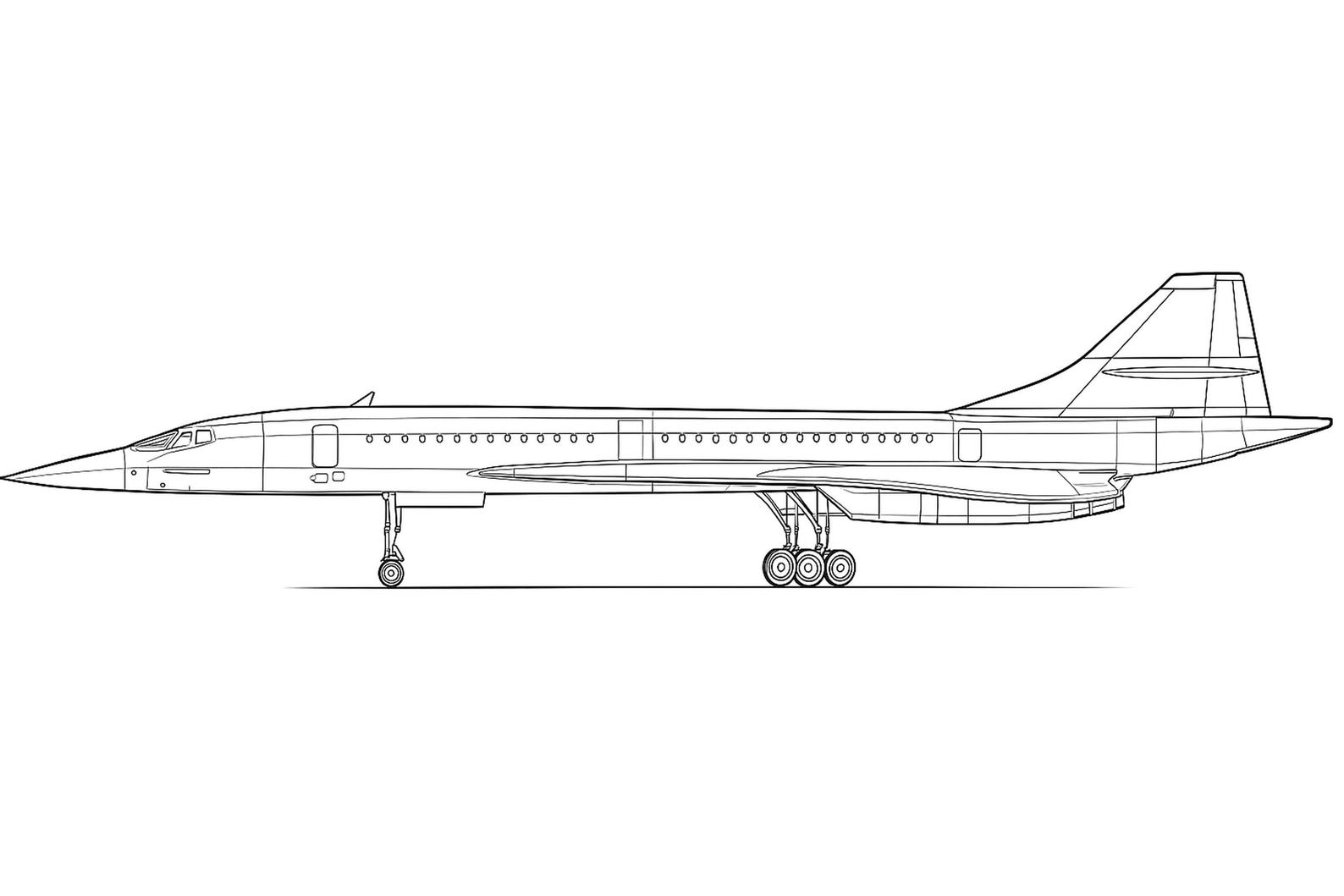 Concorde Colouring Page - Etsy