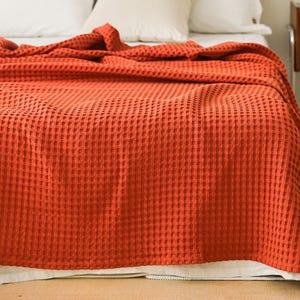 Cotton Waffle Towel Quilt, Pure Cotton Sofa Blanket, Waffle Cotton Bed Cover, Cotton Waffle Throw Blanket, Cotton Waffle Throw for Sofas