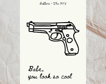 The 1975 'Robbers' Lyric Art Print: Minimalist Music Poster (Digital Download)
