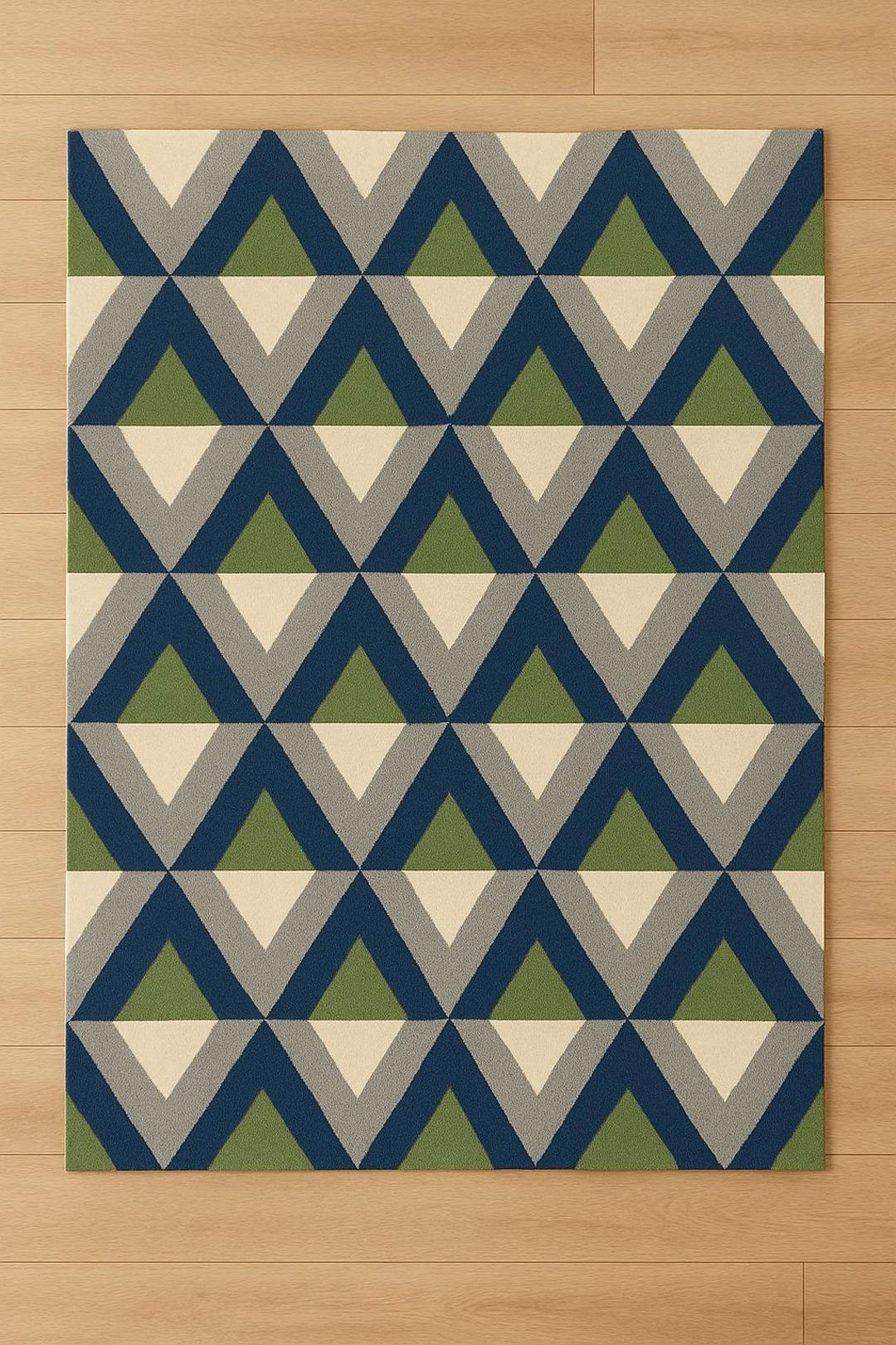 Hand Tufted Wool & Viscose Rug: Modern Geometric Triangle Pattern - Etsy
