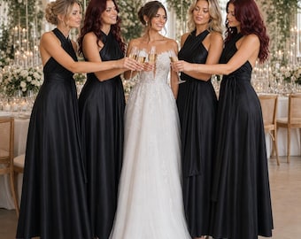 Wedding Guest Formal Sleeveless Short Elegant Black Infinity Dress |Bridesmaid Dress Essential||Gift For Her|Dress 2026