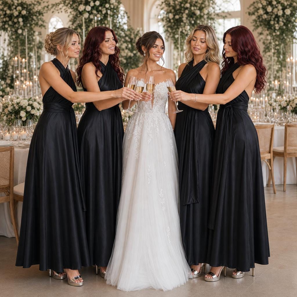 etsy infinity bridesmaid dress Dresses Short dress 2025 woman Chelsea Black Denim Strapless Size:custom made