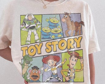Comfort Colors Retro Toy Story Shirt, Disney Coquette Pixar Shirt, Disney Woody Jessie Buzz Lightyear Shirt, 2026 Family Trip Matching Shirt
