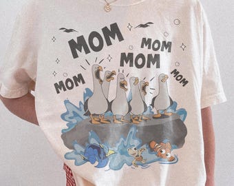Comfort Colors Disney Retro Seagulls Mom Shirt, Disney Finding Nemo Seagulls Mine, Mother's Day Disney Mom Shirt, 2026 Mother's Day Gift Tee