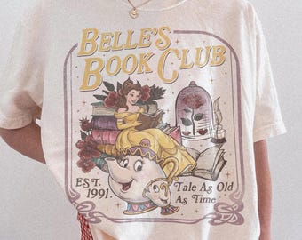 Comfort Colors Retro Tale as Old as Time Princess Shirt, Retro Beauty and the Beast T-shirt, Belle Beauty Princess Tees, Disney 2026 Shirt