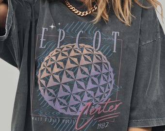 Comfort Colors Vintage Disney EPCOT Center Shirt 1982, Retro Disney World Tee, Disney Vacation Disney 2026 Family Matching Trip Shirts