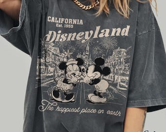 Comfort Colors Retro Disneyland Mickey And Minnie Shirt, Disneyland California Est.1955 Shirt, Mickey And Friends Tee, Disney Vacation Shirt