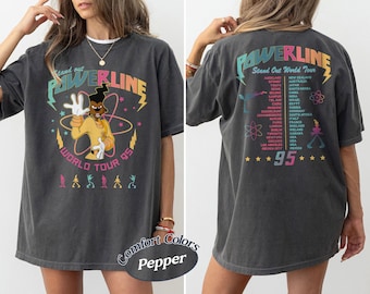 Vintage Powerline Shirt Disney A Goofy Movie Shirt, Stand Out World Tour Graphic Tee, Disneyland WDW Family Vacation Shirt, 2026 Disney Tee
