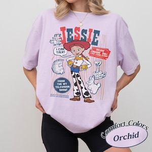 Rolig Pixar Toy Story Jessie Retro Comfort Colors T-shirt, Woody's Roundup T-shirt Disney Cowgirl T-shirt, Disneyland Family Girl 2026 Trip T-shirt Orchid