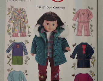 Simplicity 18.5" Doll Clothes Sewing Pattern – 7 Outfits