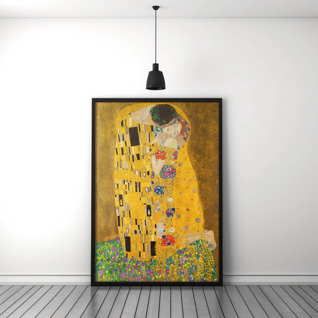 Gustav Klimt the Kiss Poster - Modern Fine Art Print, Klimt ...