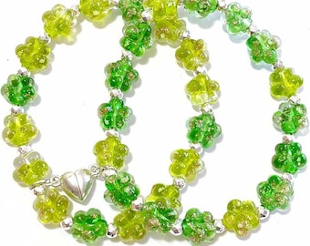 ARTSY Crafts Glow in the Dark Firefly Beads Bracelet, Unique Inspirational Bracelets with Meaning, Mermaid Crystal Healing