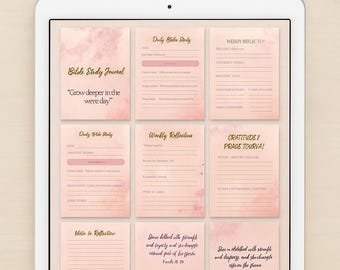 10-Page Bible Study Journal Printable: Christian Planner & Scripture Study (PDF Download)