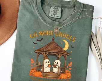 Fantasma acogedor de Halloween PNG: Diseño de café de Gilmore Ghouls (Descarga digital)