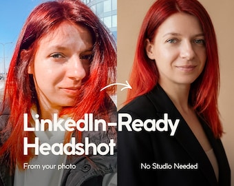 Linkedin Headshot von Ihrem Foto | Professionelles Business Portrait | Firmenprofil Foto | 3 Studio Portraits