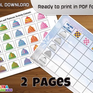 Colors and Patterns Matching Game: Printable Kids Activity (PDF Download)