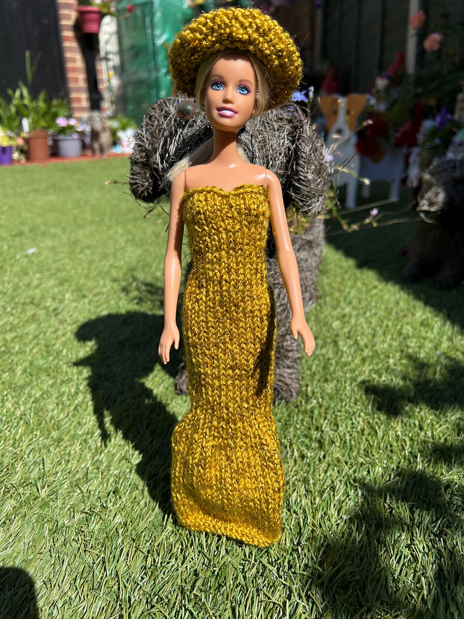 brown barbie dress Barbie The Look: Bronze Dress Doll : Toys & Games