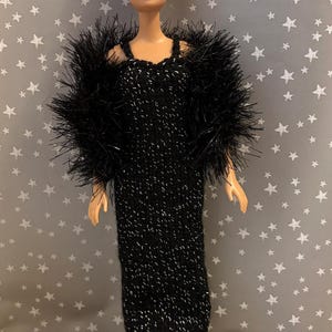 barbie black dress costume Vintage Barbie Doll 1958/1993? Reproduction Barbie Doll Black Evening Dress