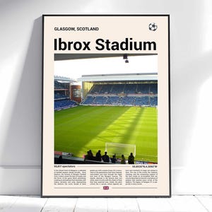 Ibrox Stadium Print, Rangers FC Gifts, Ibrox Stadium Poster, Ibrox Stadium Wall Art, Ibrox Photo